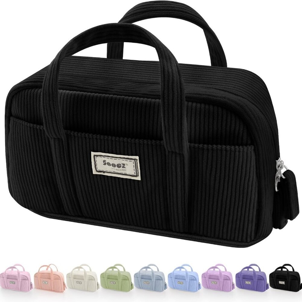 Large Pencil Case Pouch, Extra Big Pencil Bag with 5 Compartments, Pen Bag Wide